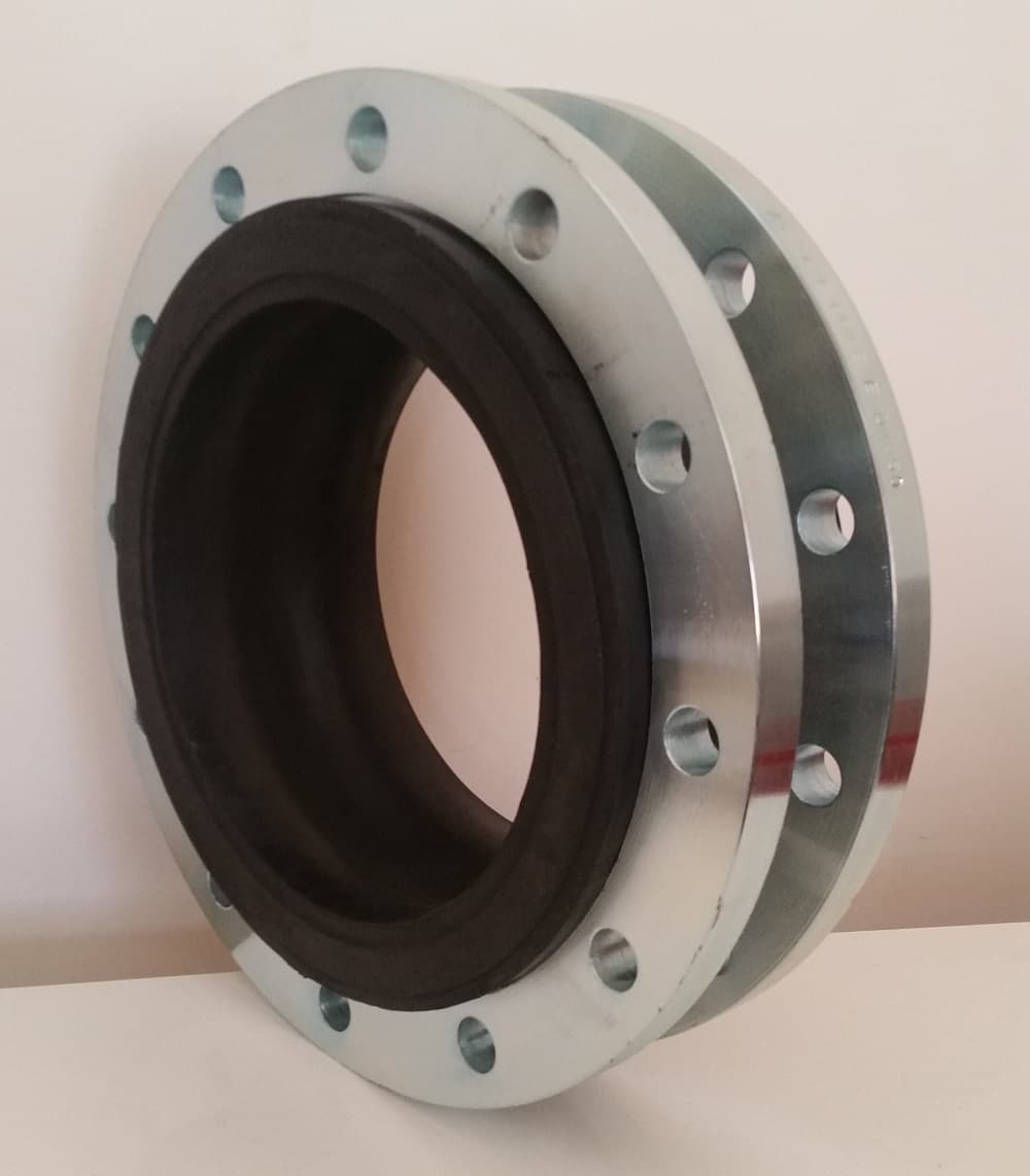 FSF-B Single Sphere Rubber Expansion Joint fitted with Table E or ANSI 150LB Zinc flanges