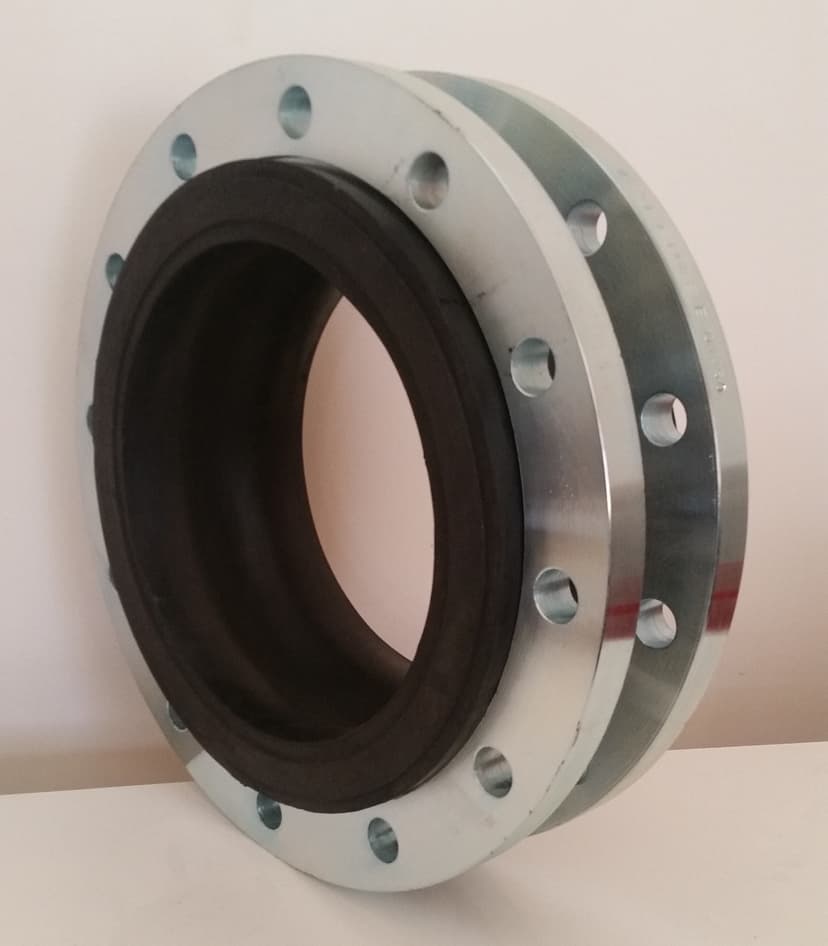 FSF-B Single Sphere Rubber Expansion Joint fitted with Table E or ANSI 150LB Zinc flanges