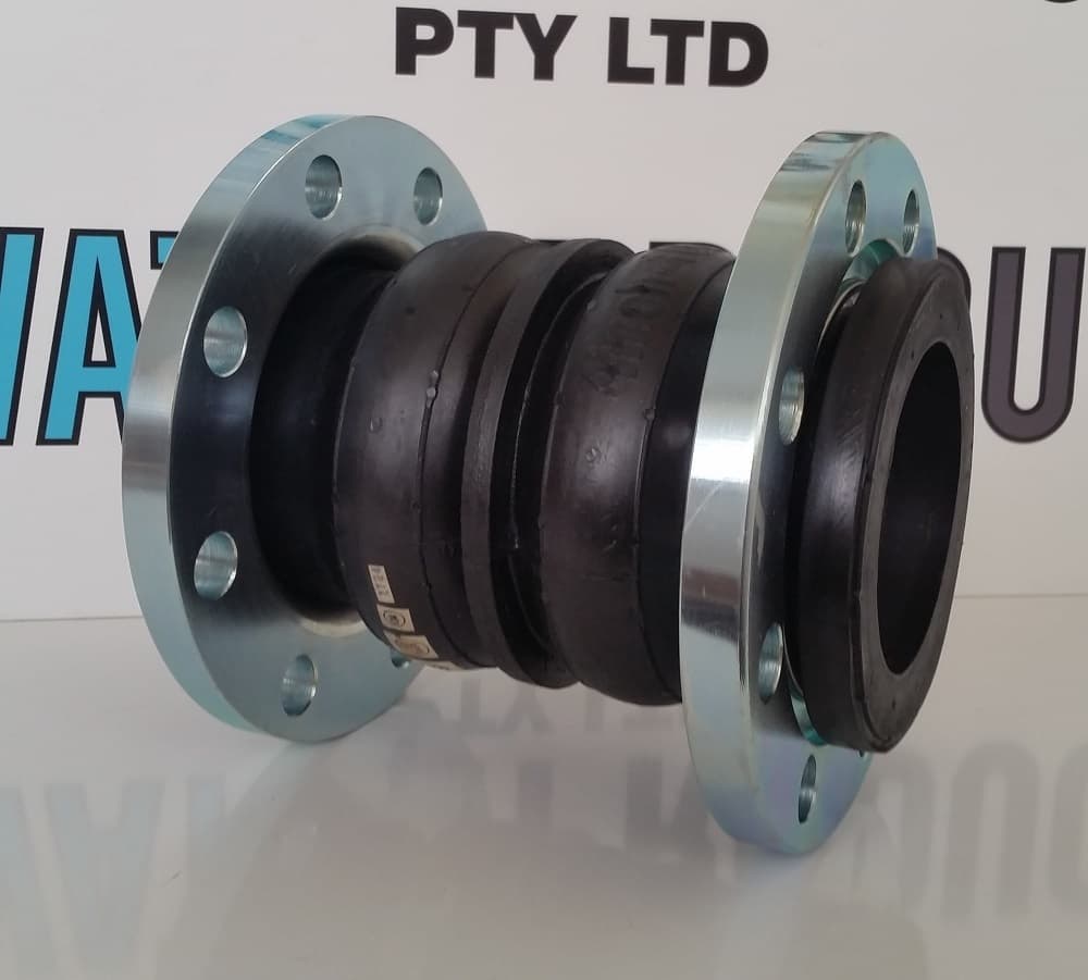 Twin Sphere Rubber Expansion Joint FTF with Table E or ANSI 150LB Zinc flanges
