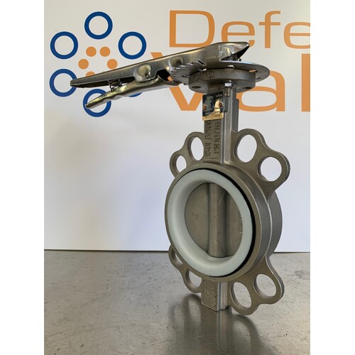Butterfly Valve - Full 316 Stainless Steel - PTFE - Wafer Universal