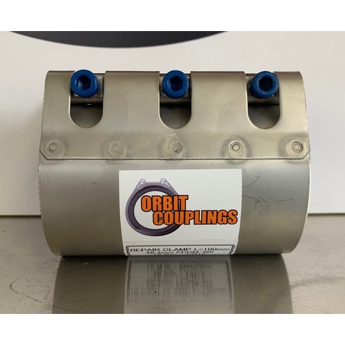 Orbit Pipe Repair Clamp 100mm wide [Size - please check product sizing before ordering: 48.3mm Pipe Outside Diameter sizing]